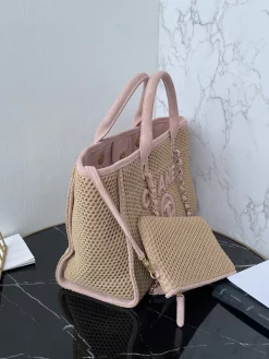 Alternative view of CHANEL Beach Bags Raffia (Beige-Pink) 34CM G80202608071438