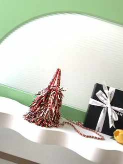 Alternative view of CHANEL Beach Bags Straw (Red-Black) 13X19X7CM H50202608070641