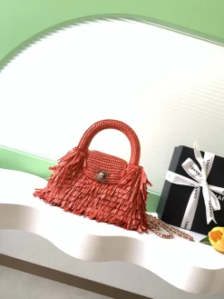CHANEL Beach Bags Straw (Terracotta-Bronze) 13X19X7CM H50202608070639