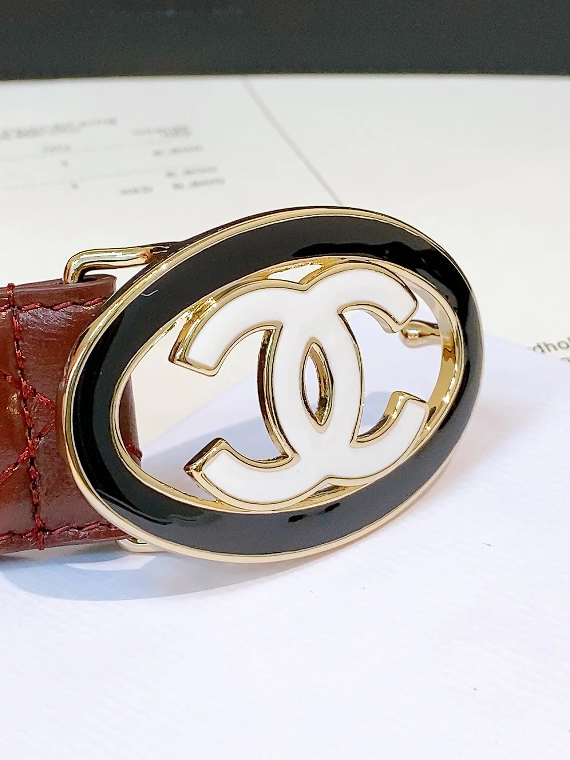 CHANEL Belts Lamb Leather One Size 3.0cm Width A80202608050505 - Image 3