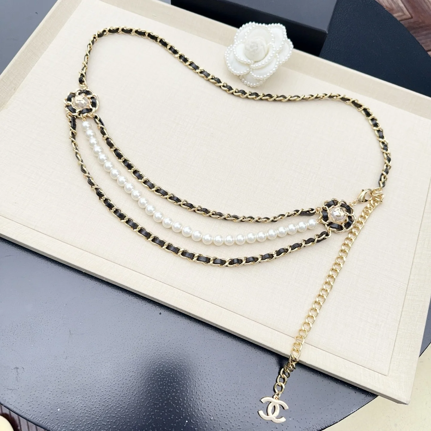 CHANEL Belts Pearl Copper One Size A90202608050471