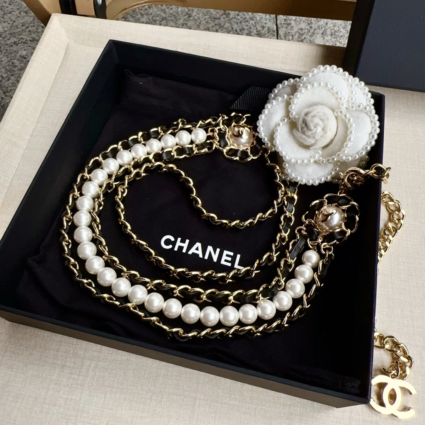 CHANEL Belts Pearl Copper One Size A90202608050471 - Image 3