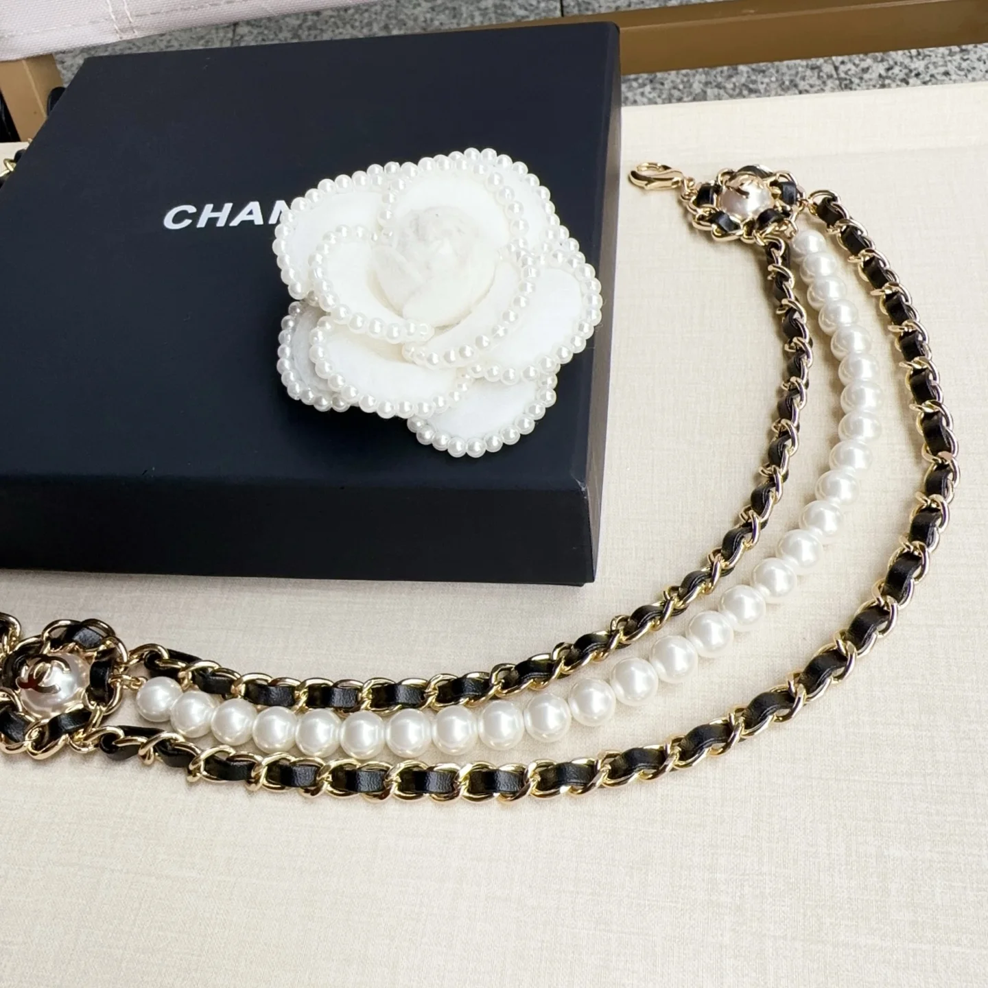 CHANEL Belts Pearl Copper One Size A90202608050471 - Image 4