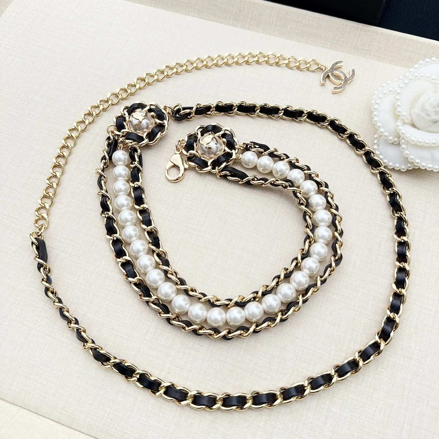 CHANEL Belts Pearl Copper One Size A90202608050471 - Image 7