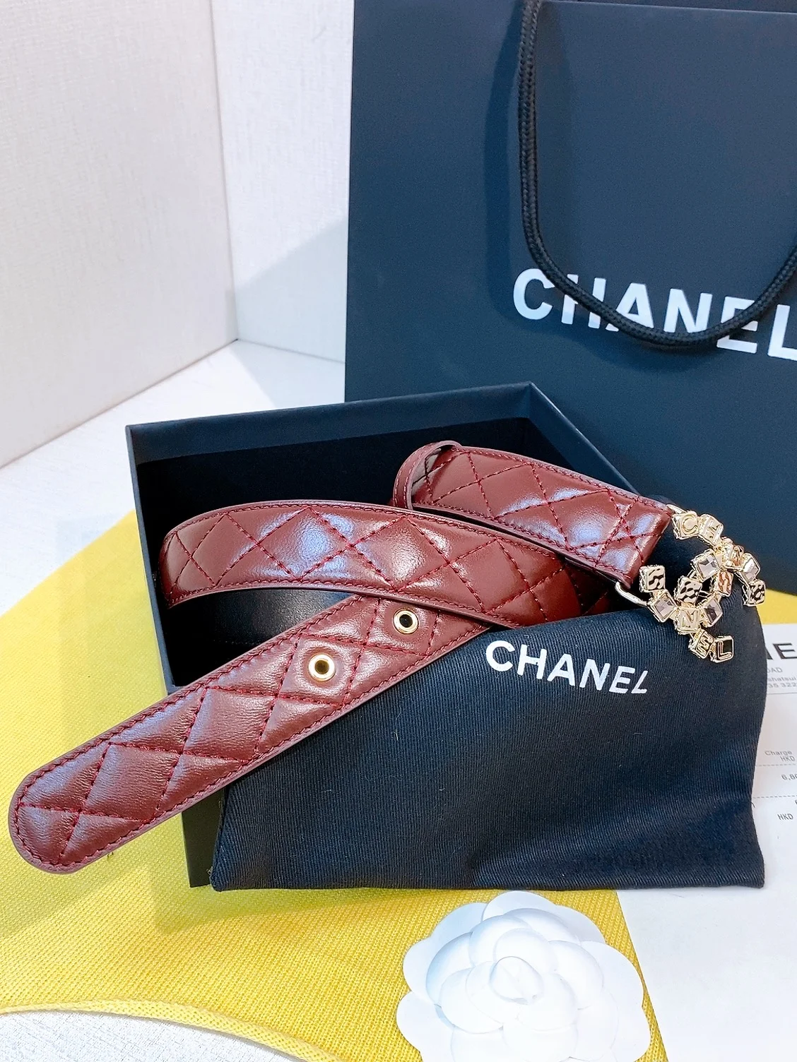 CHANEL Belts Quilted Lambskin 3.0cm Width A80202608050507 - Image 4