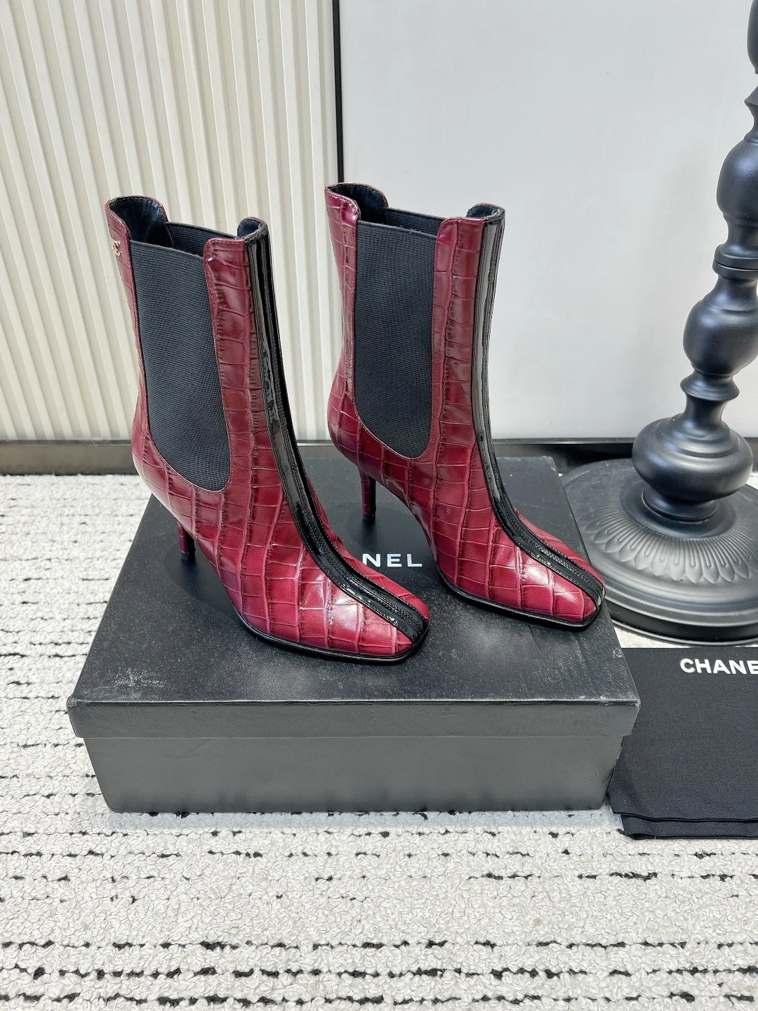 CHANEL Booties Calfskin Leather EU35-39 C90202608030330 - Image 3