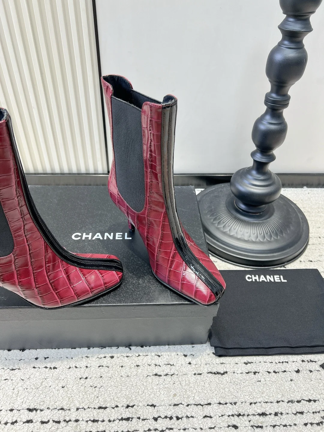 CHANEL Booties Calfskin Leather EU35-39 C90202608030330 - Image 4