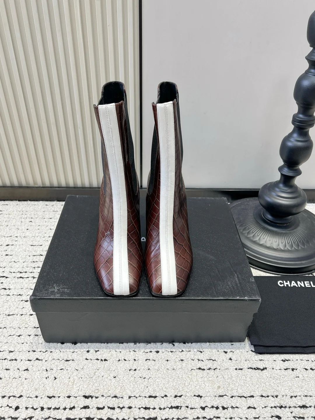 CHANEL Booties Calfskin Leather EU35-39 C90202608030332