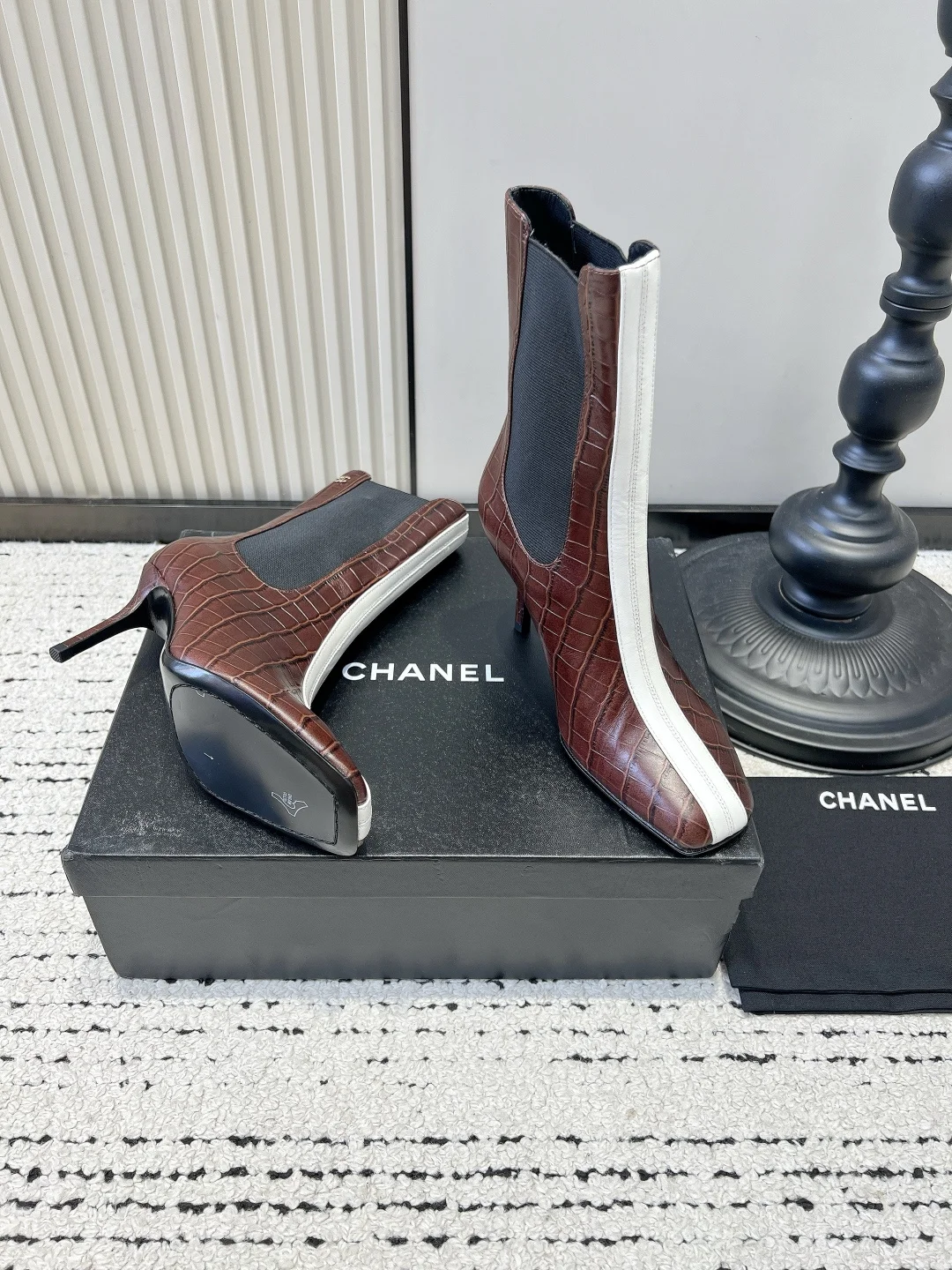 CHANEL Booties Calfskin Leather EU35-39 C90202608030332 - Image 2