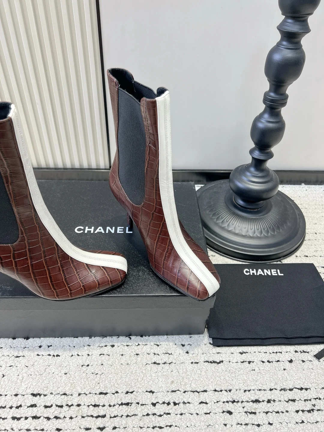 CHANEL Booties Calfskin Leather EU35-39 C90202608030332 - Image 4