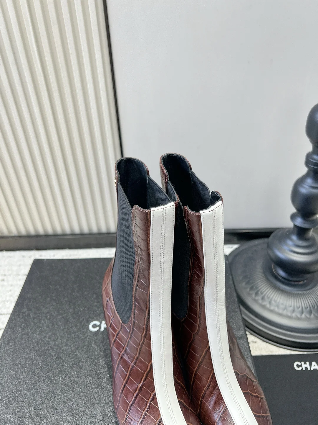 CHANEL Booties Calfskin Leather EU35-39 C90202608030332 - Image 7