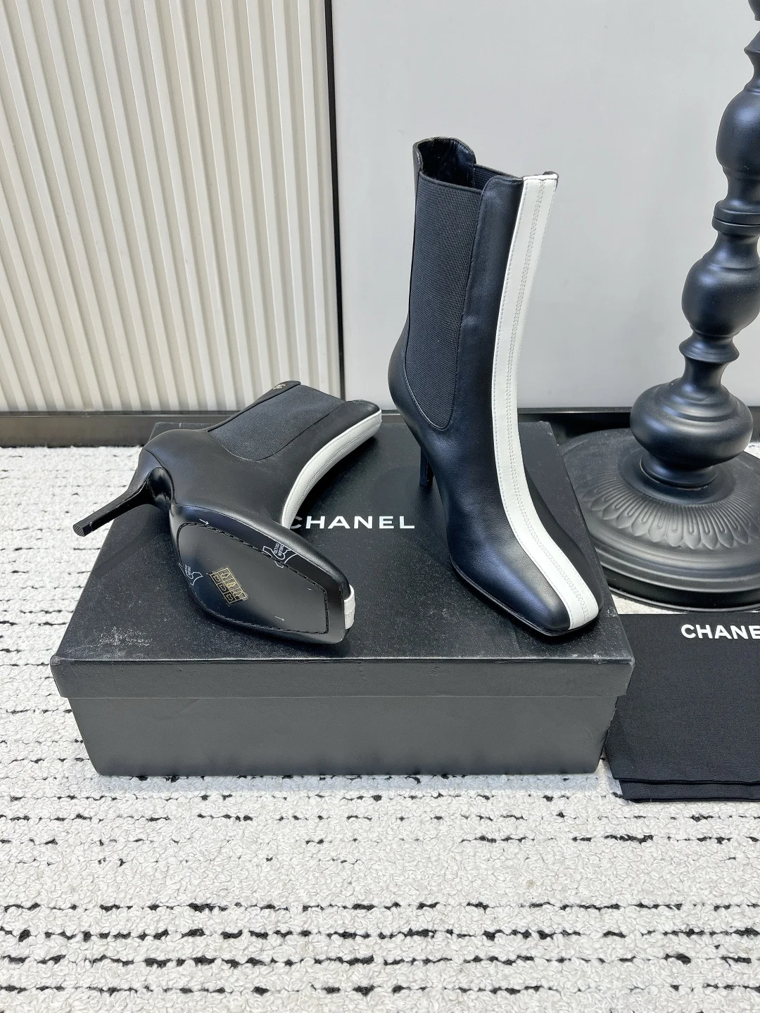 CHANEL Booties Lamb Leather EU35-39 C90202608030333 - Image 2