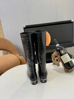 CHANEL Boots Crocodile Embossed Leather EU35-43 D60202608032957