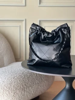 Alternative view of CHANEL Bucket Bags Calfskin Leather (Black) 35X37X7CM F00202608072065