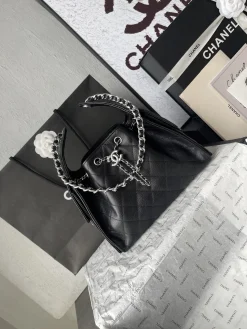 Alternative view of CHANEL Bucket Bags Caviar Leather (Black-Silver) 30X26X14CM F50202608073192