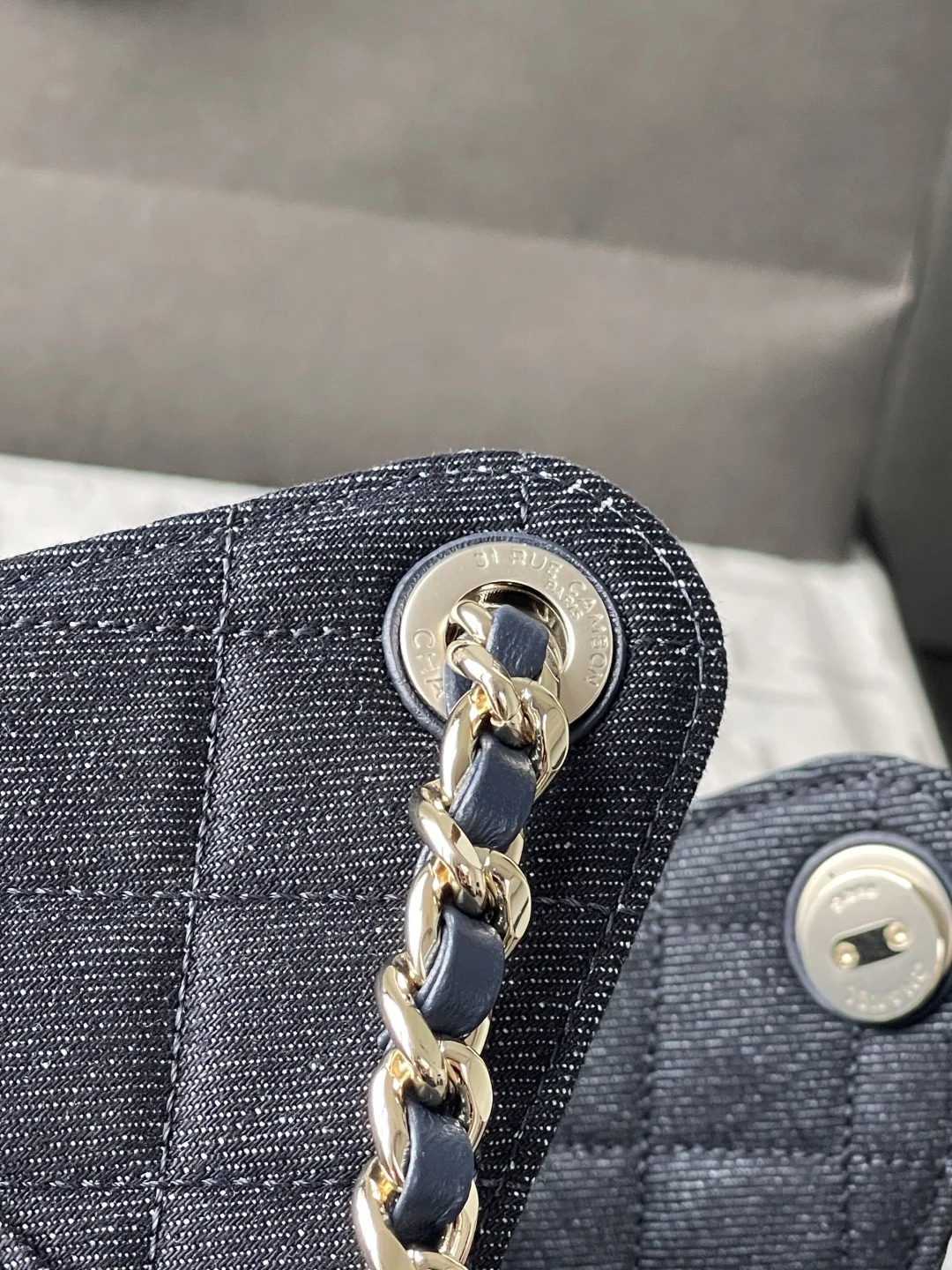 CHANEL Bucket Bags Caviar Leather (Blue-Silver) 30X26X14CM G10202608071417 - Image 9