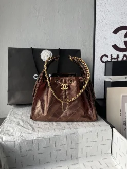 CHANEL Bucket Bags Caviar Leather (Bronze-Gold) 30X26X14CM F50202608073188