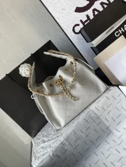 Alternative view of CHANEL Bucket Bags Caviar Leather (Grey-Gold) 30X26X14CM F50202608073185