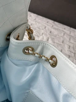 Alternative view of CHANEL Bucket Bags Caviar Leather (Light Blue-Gold) 30X26X14CM F50202608073201