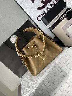 Alternative view of CHANEL Bucket Bags Caviar Leather (Tan-Gold) 30X26X14CM F50202608073195