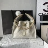 CHANEL Bucket Bags Quilted Leather (White-Gold) 30X26X14CM F50202608073191
