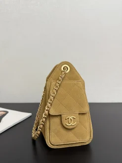 Alternative view of CHANEL Bucket Bags Suede Leather (Brown-Gold) 22X21X10CM A100202608073223