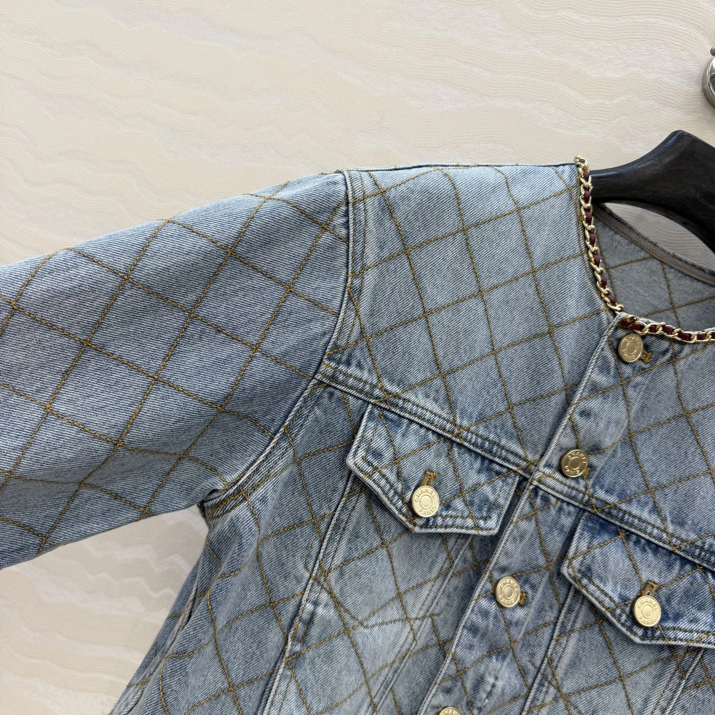 CHANEL Coats Organic Cotton Denim 36 C20202608040346 - Image 4