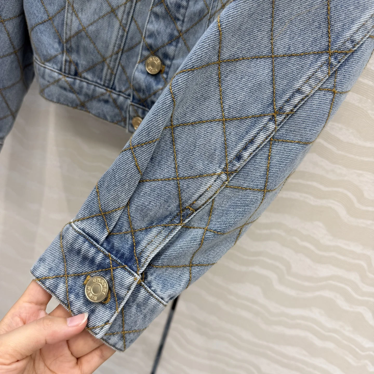 CHANEL Coats Organic Cotton Denim 36 C20202608040346 - Image 6