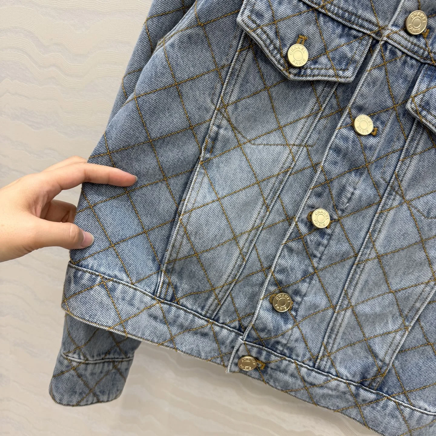 CHANEL Coats Organic Cotton Denim 36 C20202608040346 - Image 7
