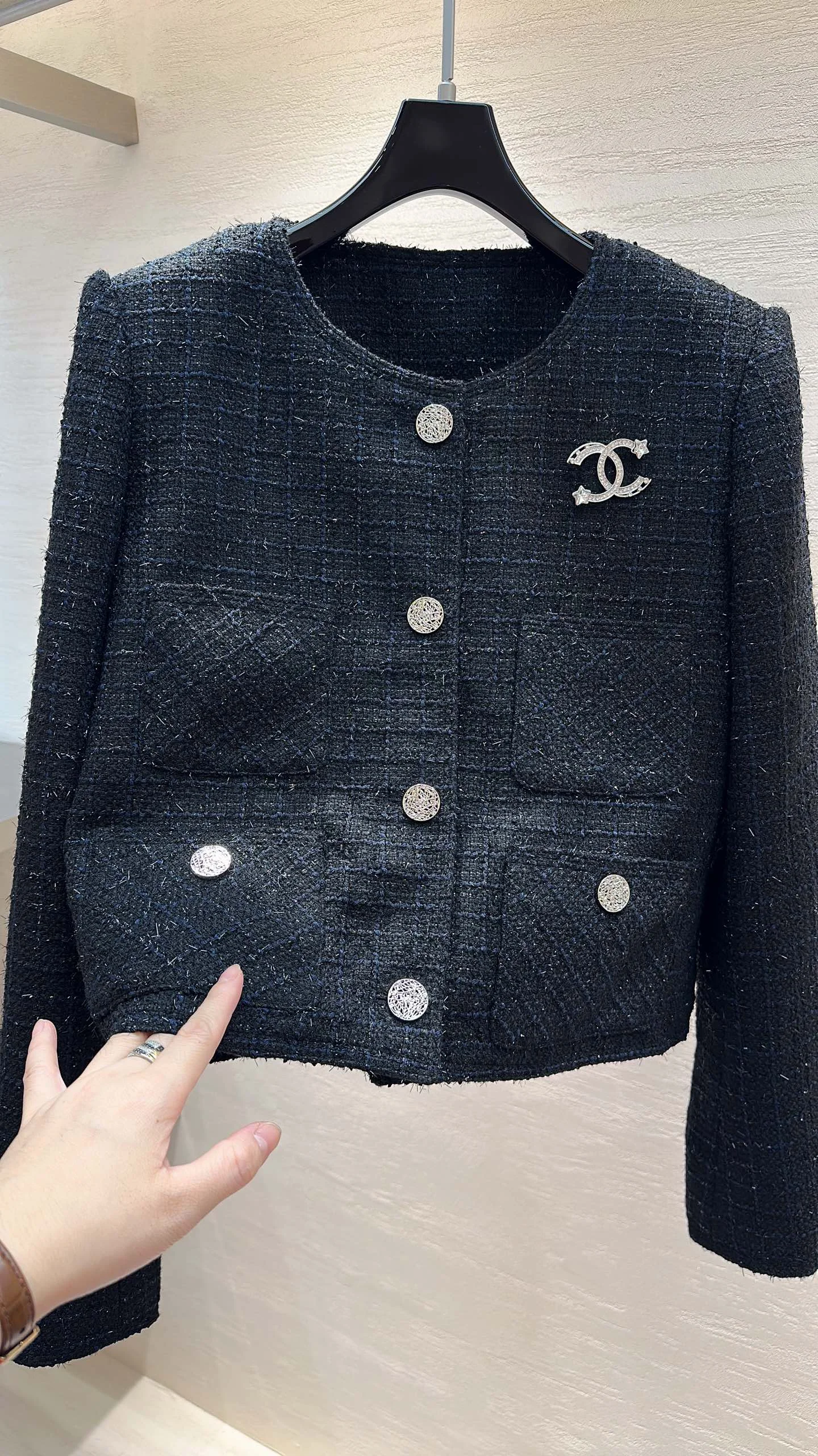 CHANEL Coats Tweed 36-40 C30202608040385 - Image 2