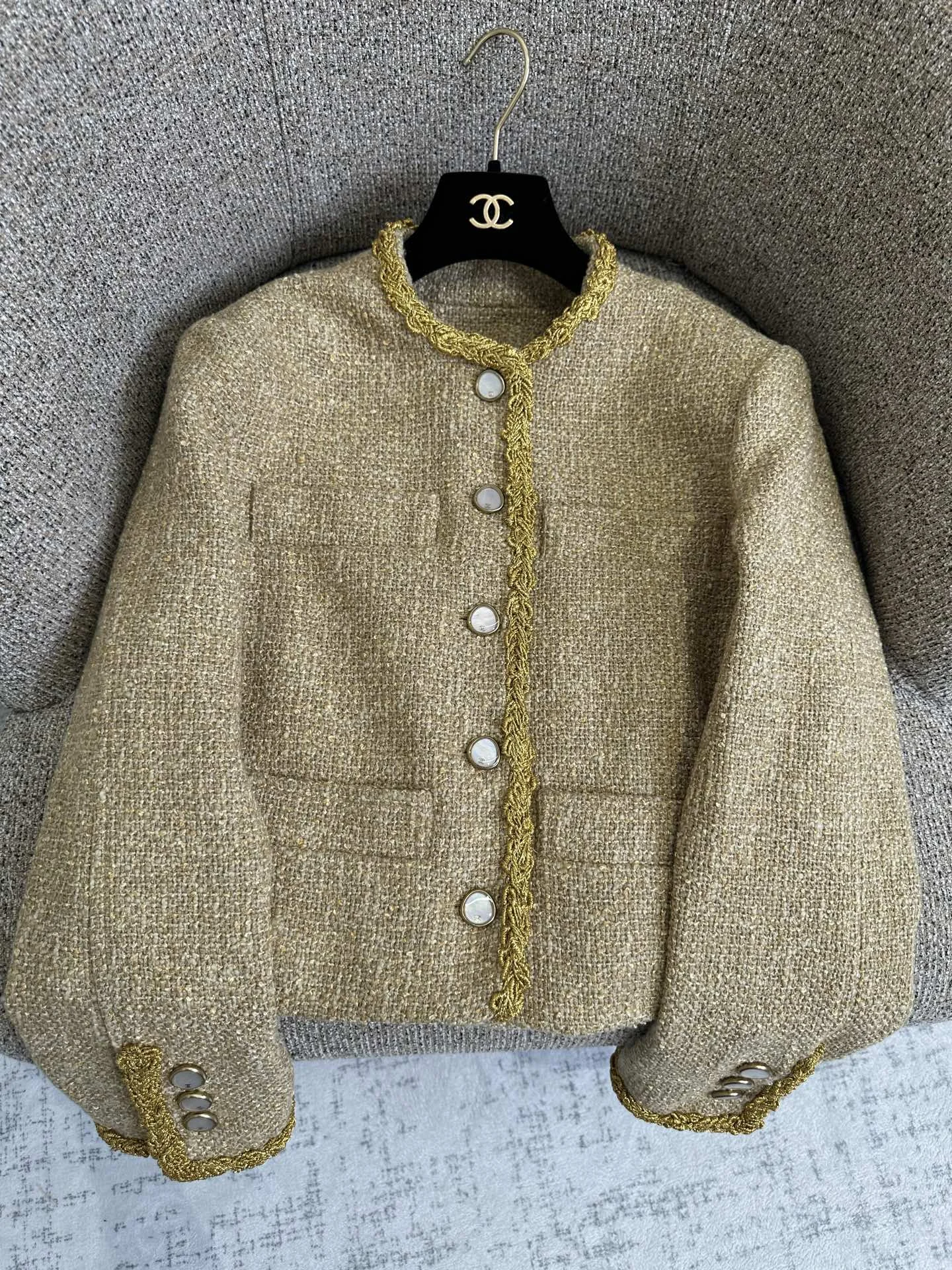 CHANEL Coats Tweed Blend S M L D75202608040374 - Image 5