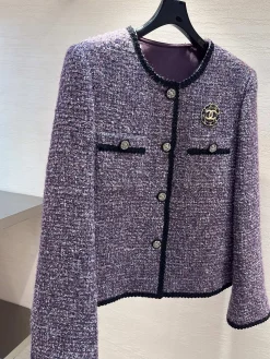 Alternative view of CHANEL Coats Tweed Blend S M L XL C60202608040381