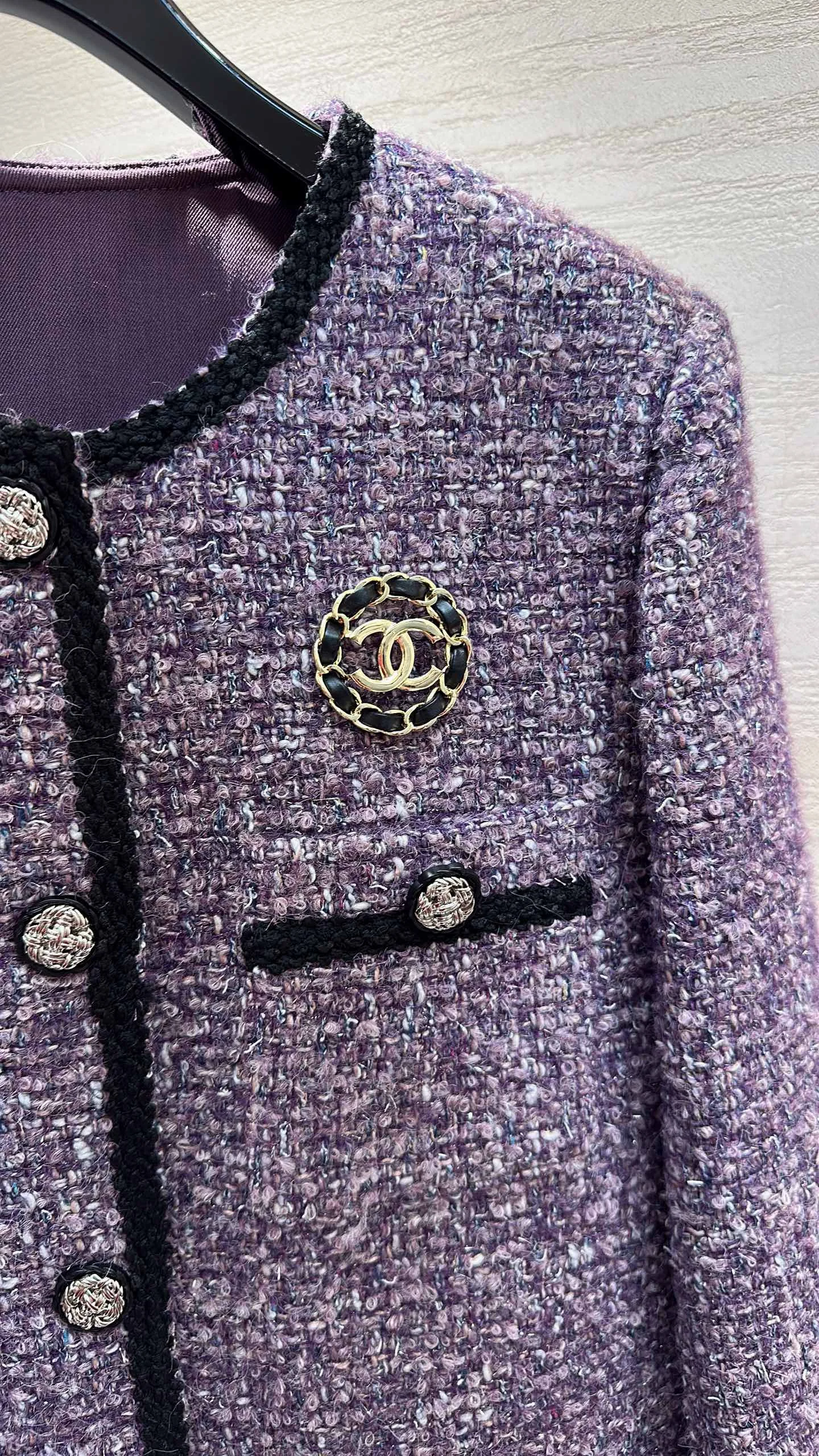 CHANEL Coats Tweed Blend S M L XL C60202608040381 - Image 3