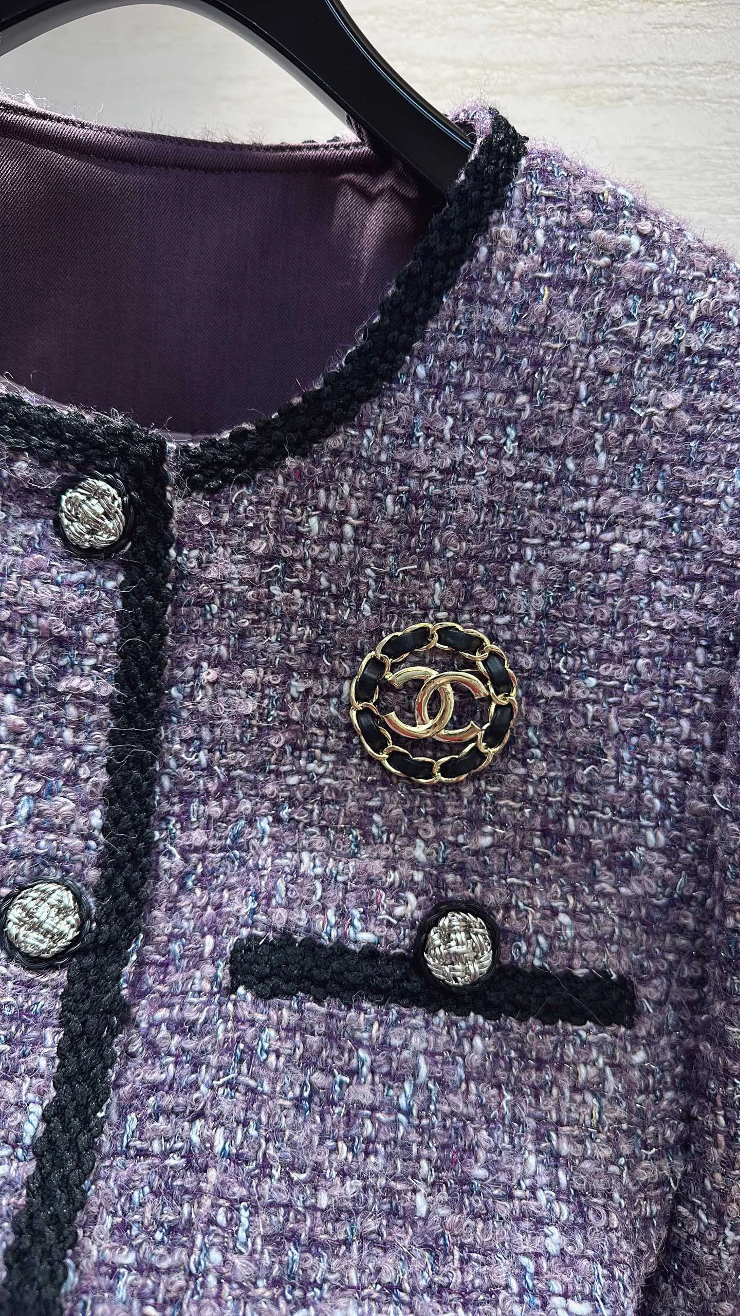 CHANEL Coats Tweed Blend S M L XL C60202608040381 - Image 5
