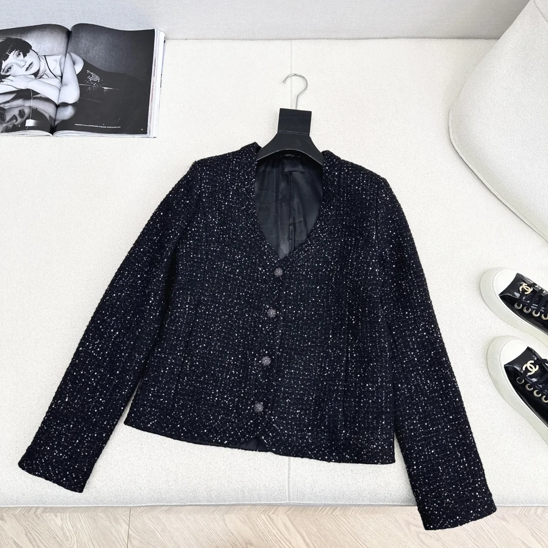 CHANEL Coats Tweed S-M-L C75202608040715