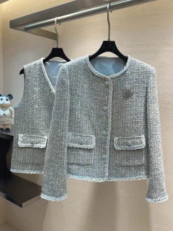CHANEL Coats Tweed S M L XL C90202608040394