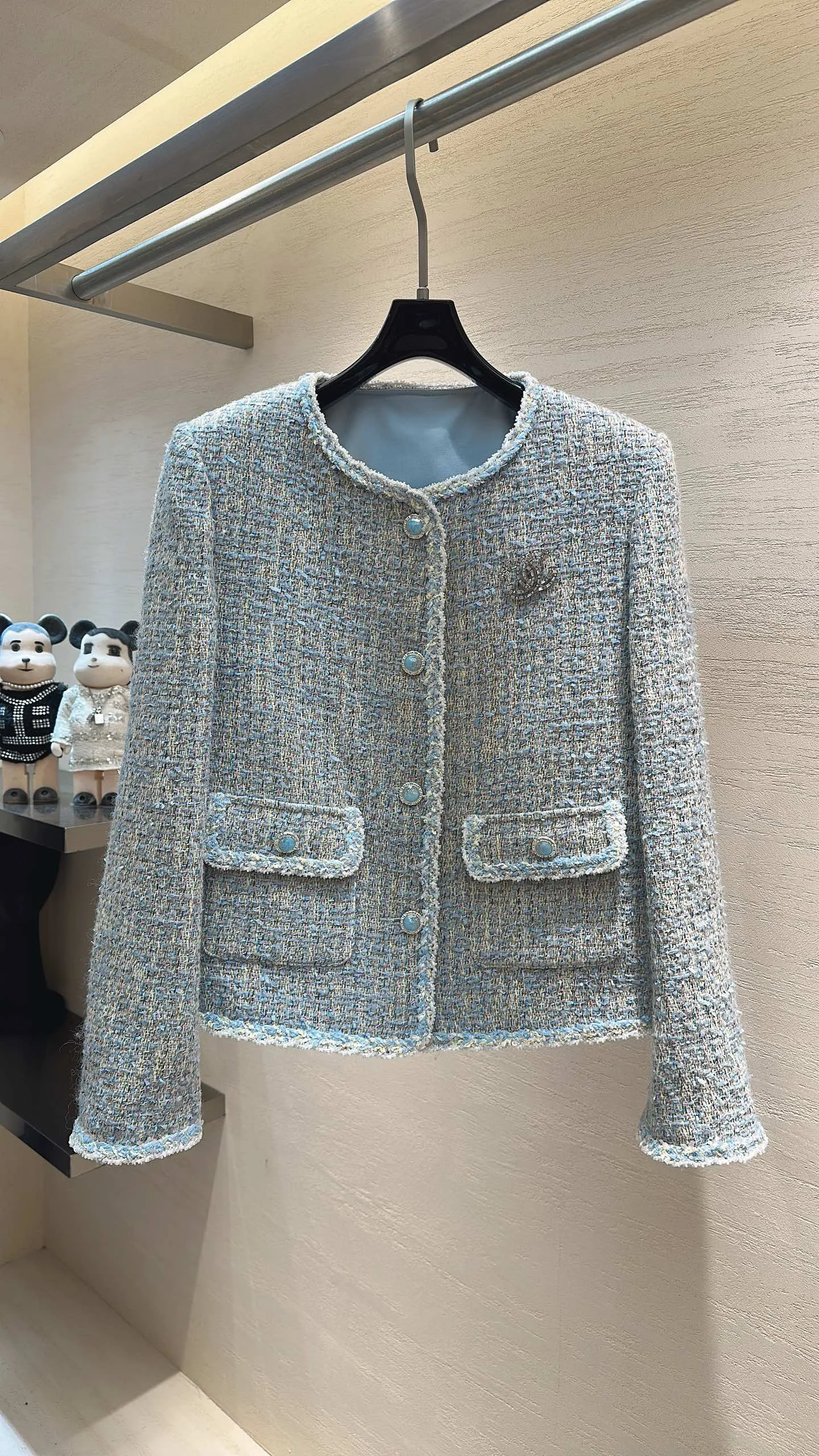 CHANEL Coats Tweed S M L XL C90202608040394 - Image 2