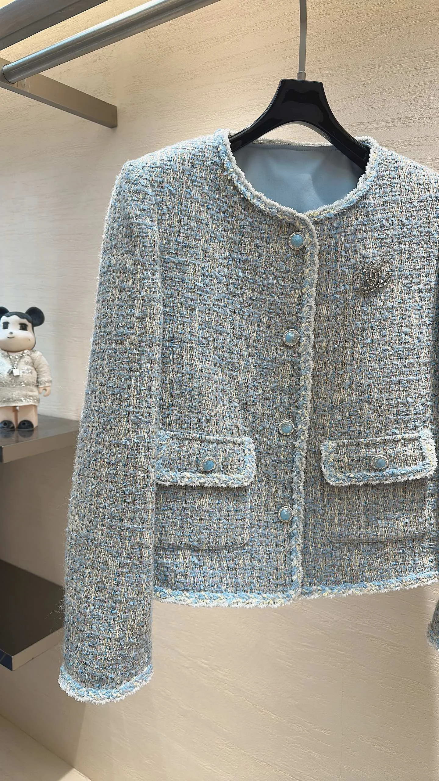 CHANEL Coats Tweed S M L XL C90202608040394 - Image 3