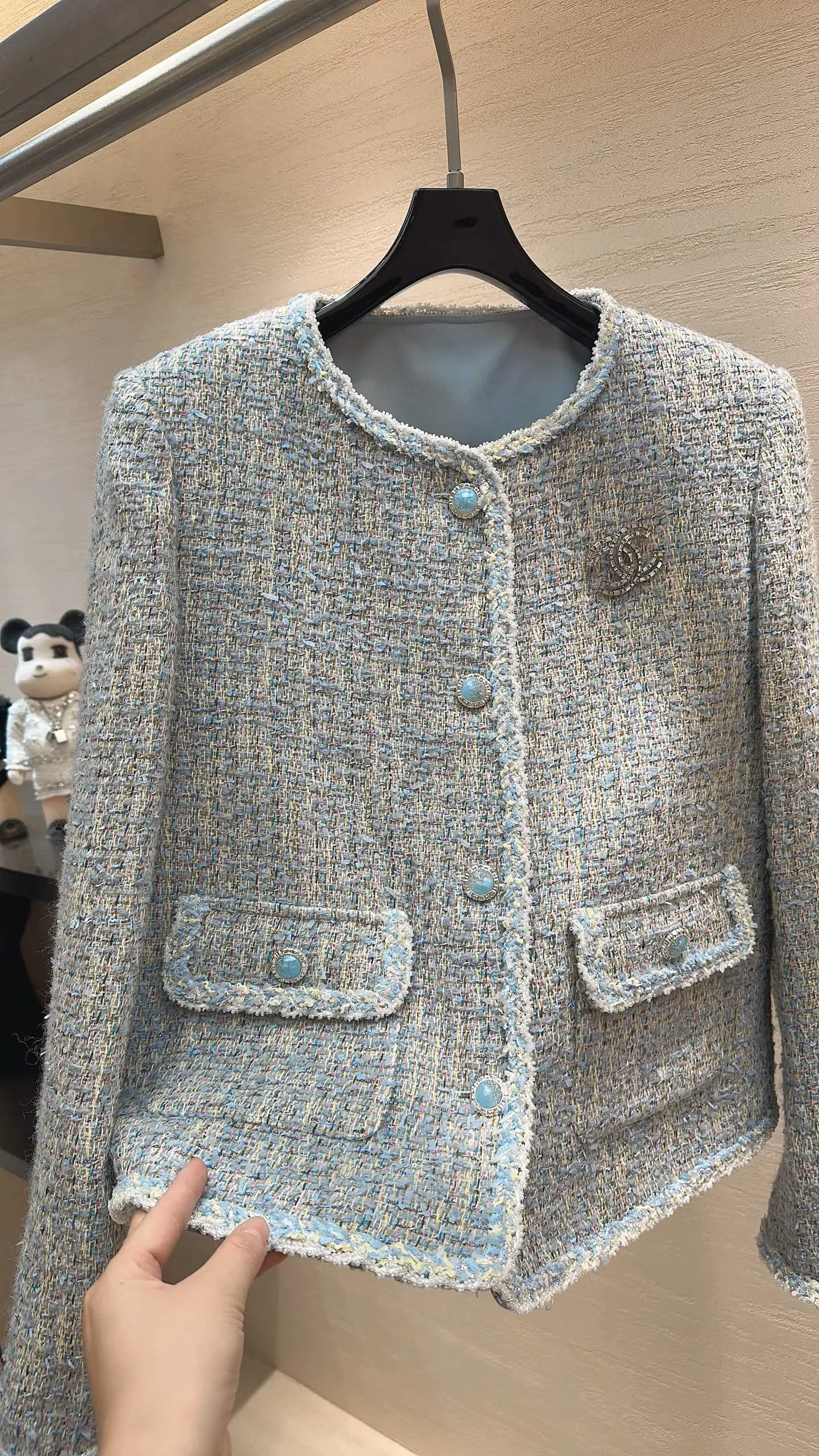 CHANEL Coats Tweed S M L XL C90202608040394 - Image 5