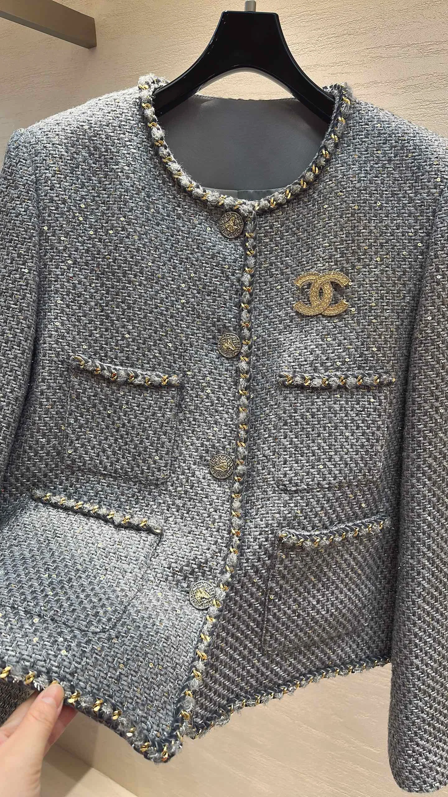 CHANEL Coats Tweed S-XL D20202608040383 - Image 4