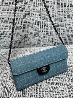 CHANEL Crossbody Bags Denim (Blue-Black) 26X13X4CM H20202608071609
