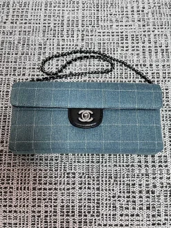 Alternative view of CHANEL Crossbody Bags Denim (Blue-Black) 26X13X4CM H20202608071609