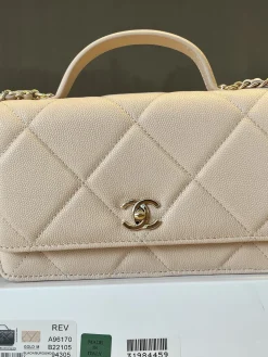 Alternative view of CHANEL Crossbody Bags Lambskin Leather (Beige-Gold) ONE SIZE F20202608070044