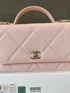 Alternative view of CHANEL Crossbody Bags Lambskin Leather (Pink-Gold) ONE SIZE F20202608070043