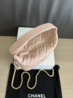 Alternative view of CHANEL Crossbody Bags Leather (Pink-Gold) One Size F50202608072524
