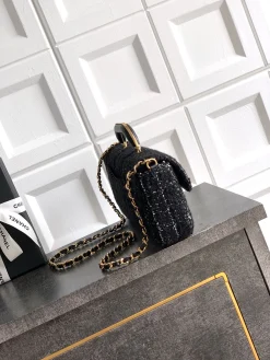 Alternative view of CHANEL Crossbody Bags Patent Leather (Black-Gold) 12X29X5CM H00202608072500