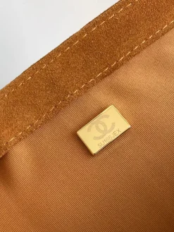 Alternative view of CHANEL Crossbody Bags Suede Leather (Brown-Gold) 14X20X6CM F60202608073263