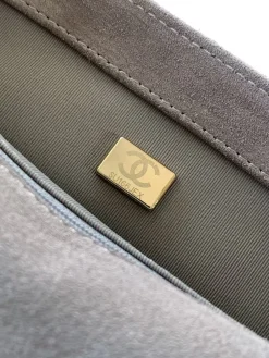 Alternative view of CHANEL Crossbody Bags Suede Leather (Taupe-Gold) 14X20X6CM F60202608073274