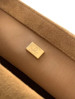 Alternative view of CHANEL Crossbody Bags Suede (Tan-Gold) 18X26X7CM G20202608073270