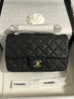 CHANEL Crossbody Bags Tweed (Black-Gold) 20CM I00202608072456